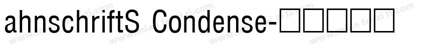 ahnschriftS Condense字体转换